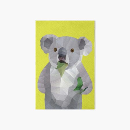 Koala with Koalafication Polygon Art Art Board Print