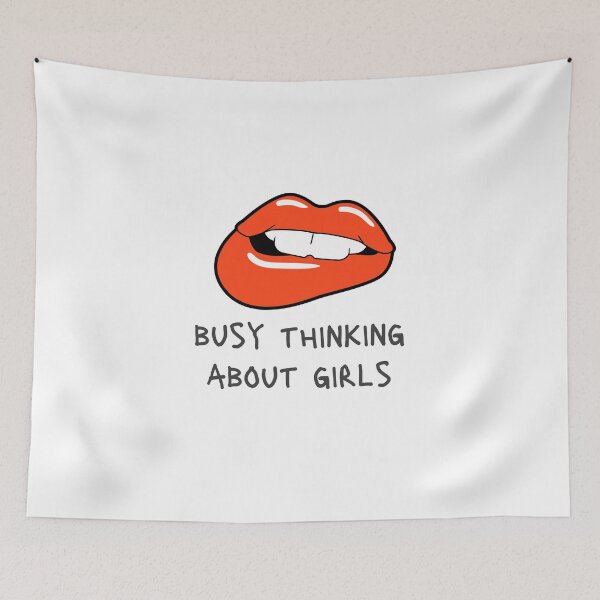 Item preview, busy thinking about girls designed and sold by DoraHappy.