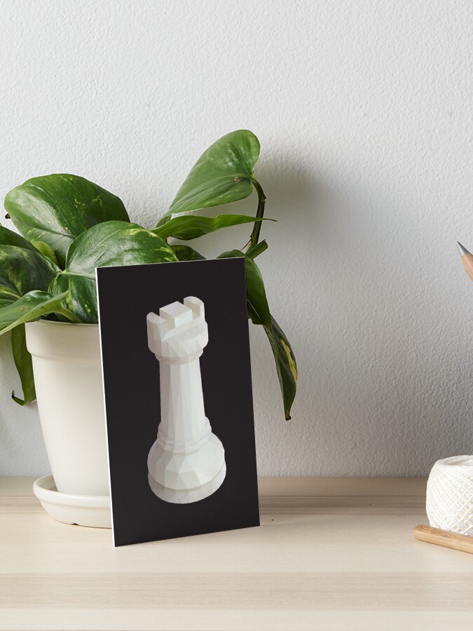 Rook Chess Piece polygon art | Photographic Print