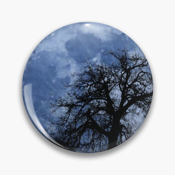 Item preview, August Blue Moon With Maple Tree Silhouette Design designed and sold by ThisNThatImages.