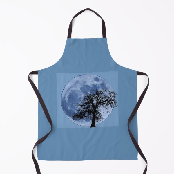Item preview, August Blue Moon With Maple Tree Silhouette Design designed and sold by ThisNThatImages.