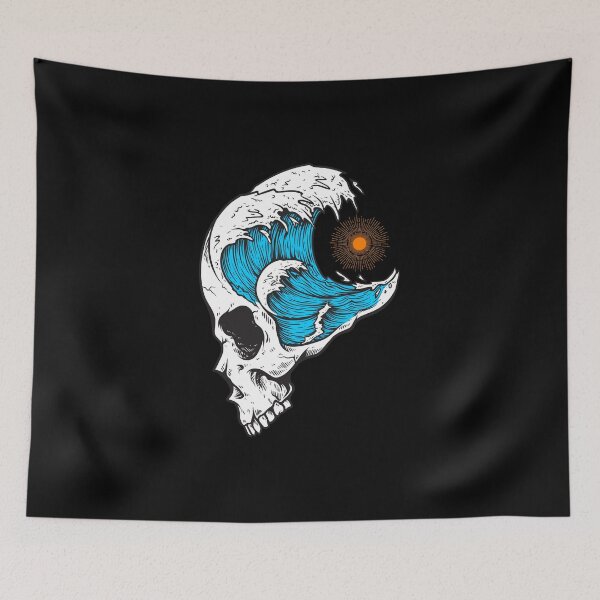 Item preview, The Great Wave Skull of Death, Surf or Die designed and sold by BakaOutfit.