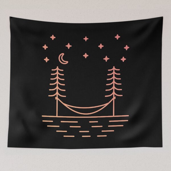 Item preview, Minimalist Monoline Hammock Camping With Gradient designed and sold by ttttee.