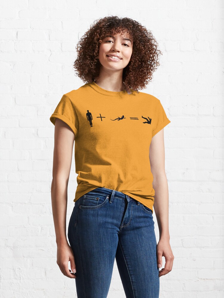 Aperçu 4 sur 7. T-shirt classique avec l'œuvre Homo-escaladus créée et vendue par M1D33L.