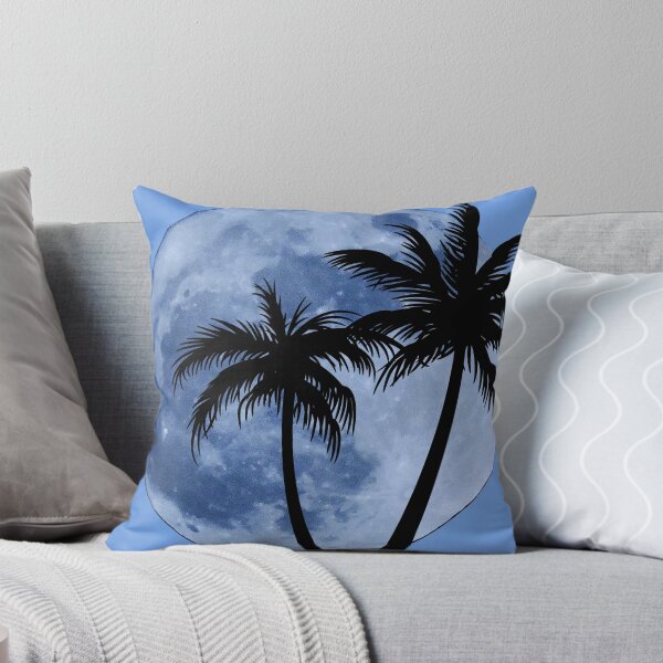 Item preview, August Blue Moon With Palm Tree Silhouette Design designed and sold by ThisNThatImages.