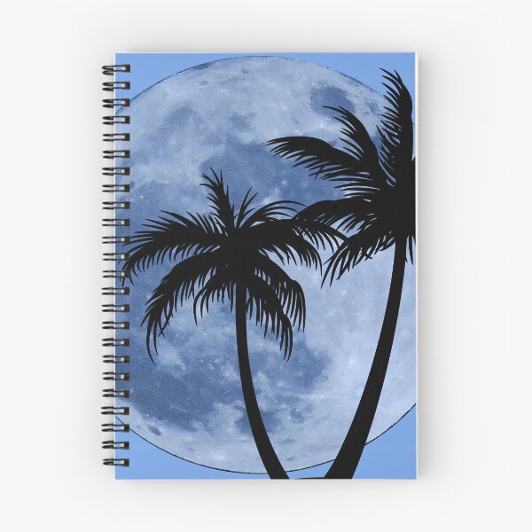 Item preview, August Blue Moon With Palm Tree Silhouette Design designed and sold by ThisNThatImages.