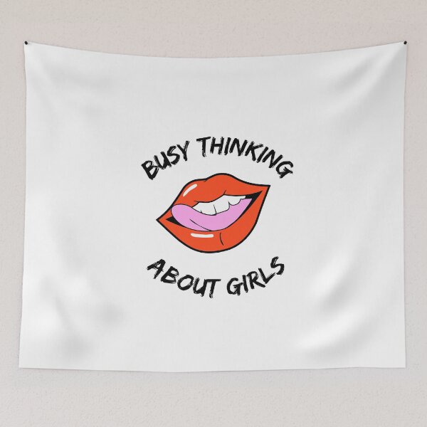 Item preview, busy thinking about girls designed and sold by DoraHappy.