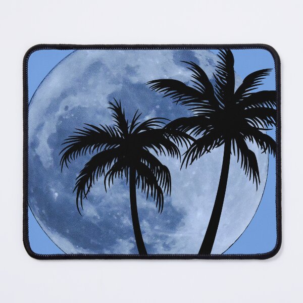 Item preview, August Blue Moon With Palm Tree Silhouette Design designed and sold by ThisNThatImages.