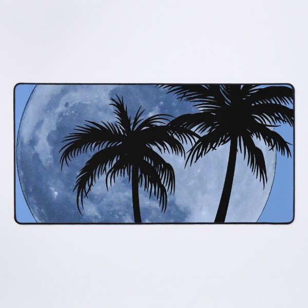 Item preview, August Blue Moon With Palm Tree Silhouette Design designed and sold by ThisNThatImages.