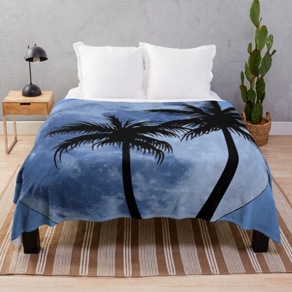 Item preview, August Blue Moon With Palm Tree Silhouette Design designed and sold by ThisNThatImages.