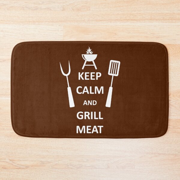 Item preview, Keep calm and grill meat designed and sold by StencilMyst ..