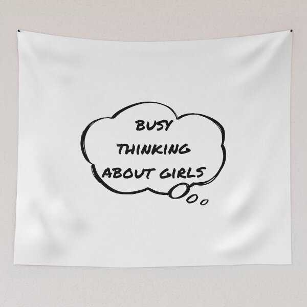Item preview, busy thinking about girls designed and sold by DoraHappy.
