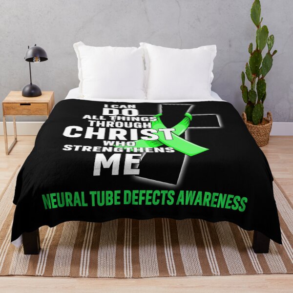 Item preview, I Can Do All Things Through Christ Who Strengthens Me Neural Tube Defects Awareness designed and sold by Hatjar.