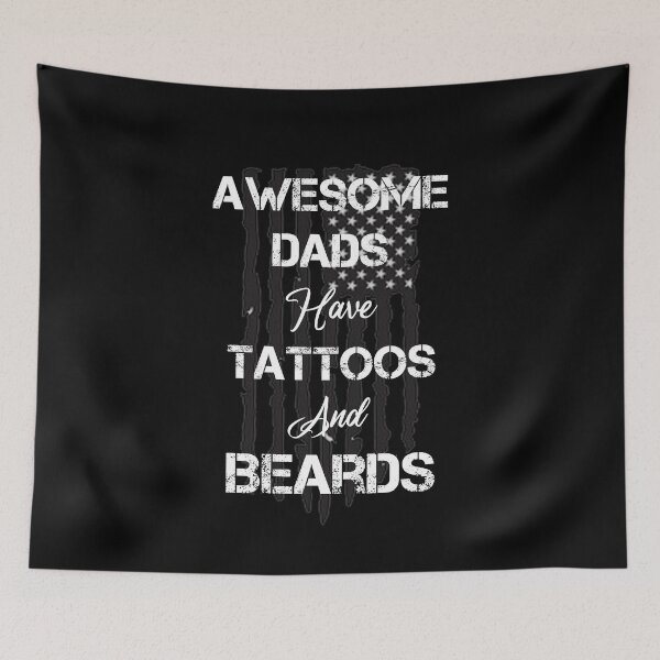 Item preview,  Awesome Dad Have Tattoos And Beards US Flag designed and sold by rachidhaz.