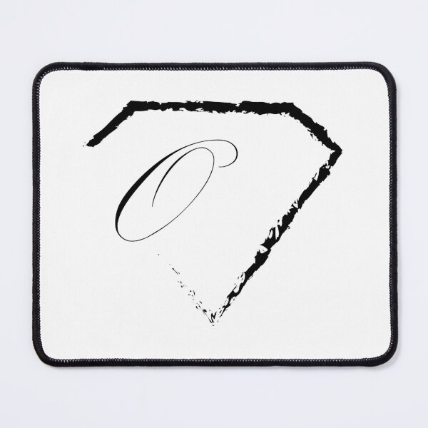 Item preview, O letter monogram initial diamond black designed and sold by mixtape80.