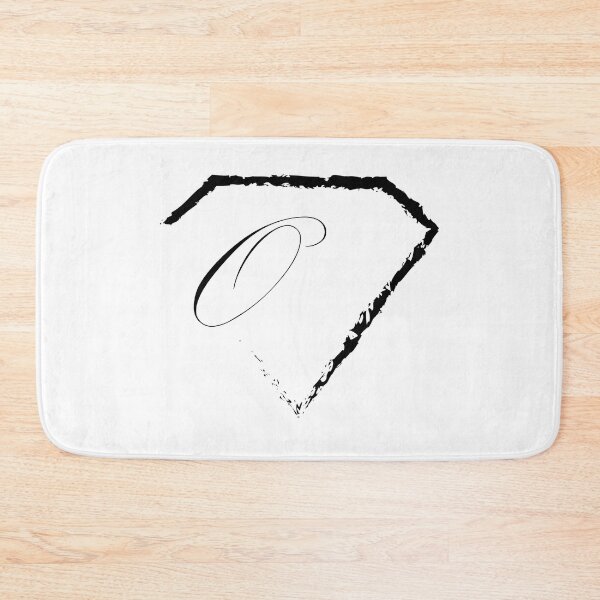 Item preview, O letter monogram initial diamond black designed and sold by mixtape80.