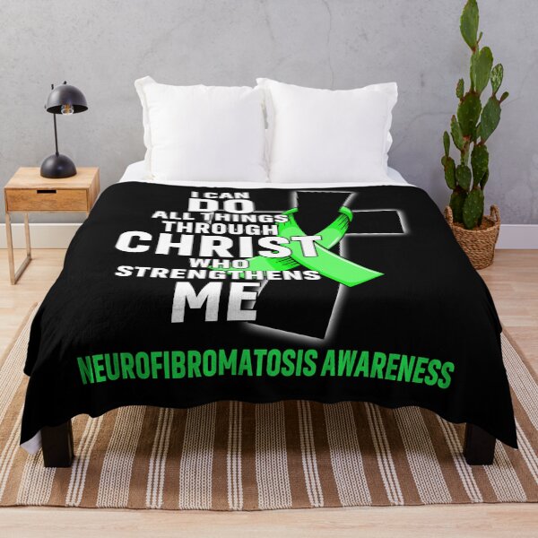 Item preview, I Can Do All Things Through Christ Who Strengthens Me Neurofibromatosis Awareness designed and sold by Hatjar.