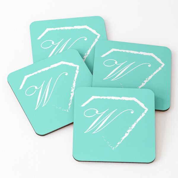 Item preview, W letter monogram initial diamond white designed and sold by mixtape80.
