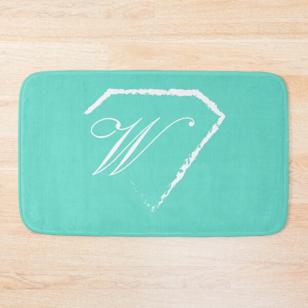 Item preview, W letter monogram initial diamond white designed and sold by mixtape80.