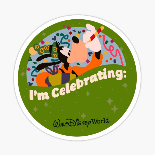 Item preview, I'm Celebrating WDW Button designed and sold by tbcalligraphy.