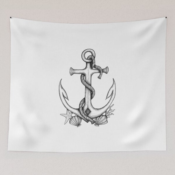 Item preview, Anchor hand drawn original artwork designed and sold by squidinkart.