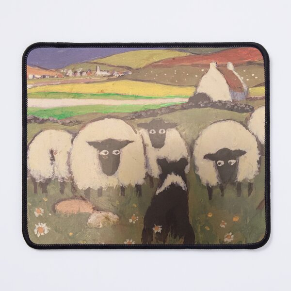 Item preview, Sheep dog and Sheep in Field designed and sold by GOTOCREATE.