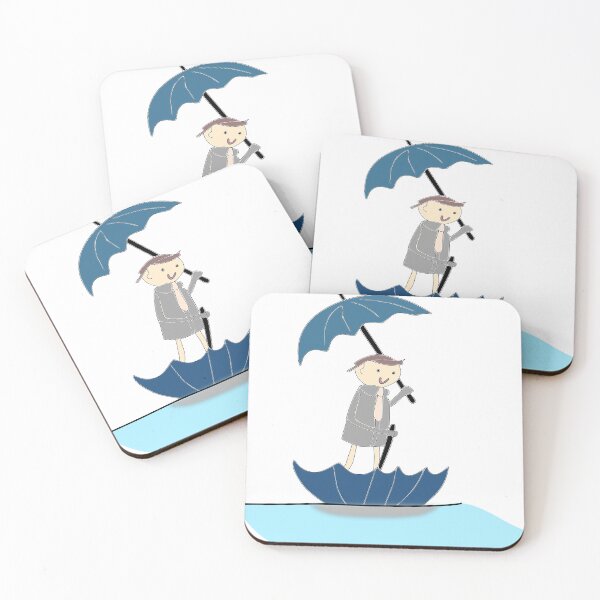 Item preview, Man with umbrella rainly day designed and sold by HUSEYINYILDIZ.