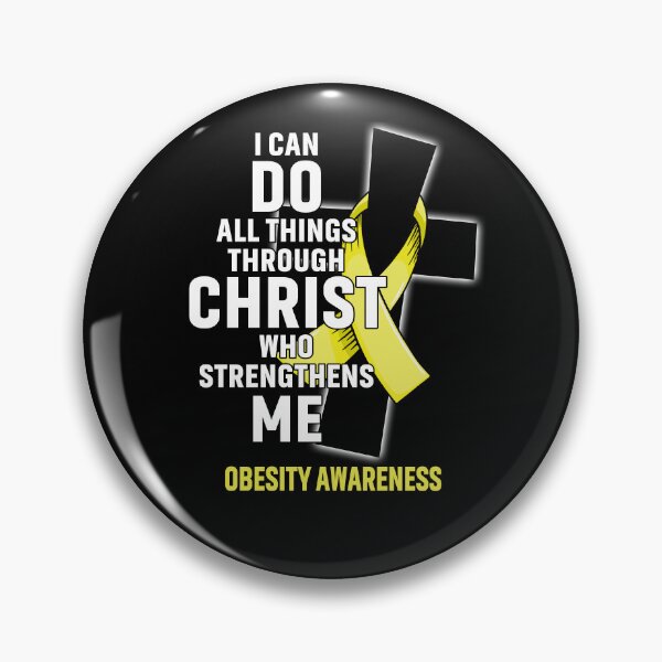 Item preview, I Can Do All Things Through Christ Who Strengthens Me Obesity Awareness designed and sold by Hatjar.