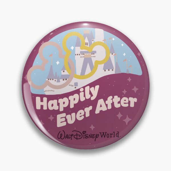 Item preview, Happily Ever After WDW Button, Honeymoon, Anniversary designed and sold by tbcalligraphy.