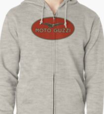 Moto Guzzi Retro Logo Zipped Hoodie