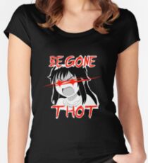 BEGONE THOT Women's Fitted Scoop T-Shirt