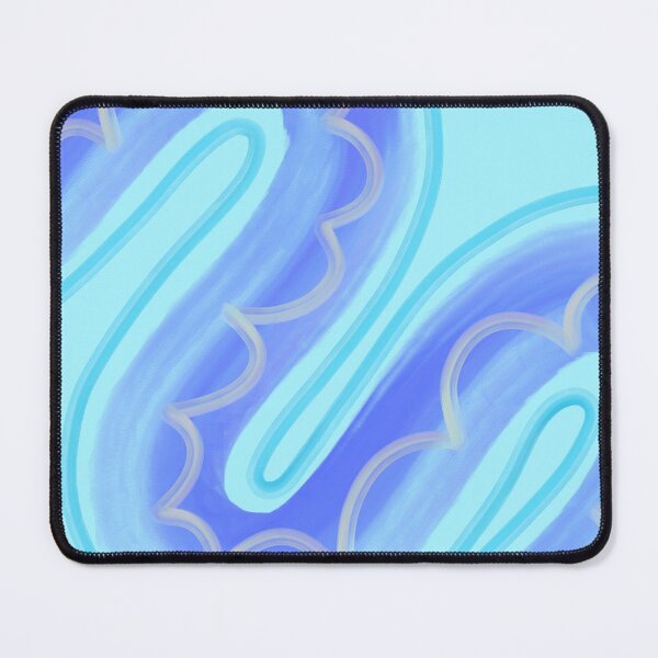 Item preview, Wavy Aqua Blue Squiggly Line Pattern, made by EndlessEmporium designed and sold by EndlessEmporium.