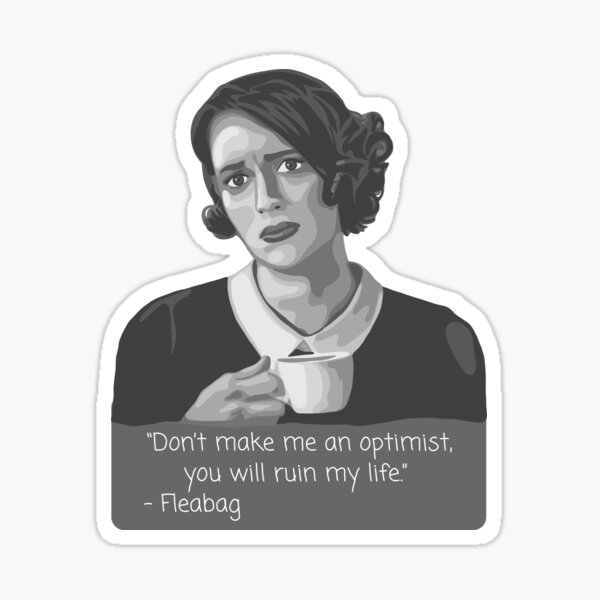 Vista previa del artículo con la obra «Retrato y cita de Fleabag», diseñado y vendido por Unhinged Heather.