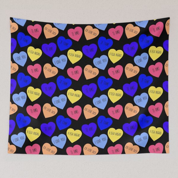Item preview, Cute love hearts pattern, I love you, ti amo, je taime, te amo, ich liebe dich designed and sold by Orianah.
