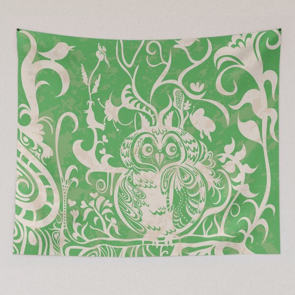 Item preview, owl (green) designed and sold by hdconnelly.