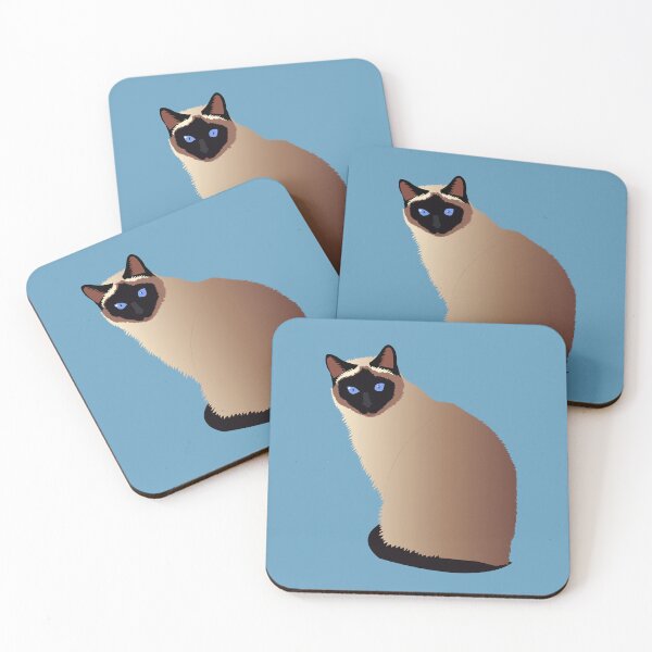 Item preview, Milo the Siamese Cat designed and sold by KCPetPortraits.