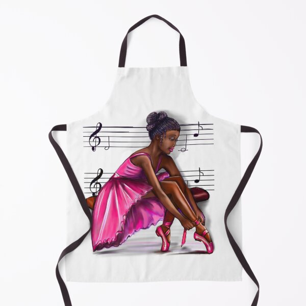 Item preview, African American ballerina getting ready to dance, ballet pointe shoes 2 - black woman brown skin ballerina. Top 10 Best ballerina gifts. Top 10 gifts for black women designed and sold by Artonmytee.