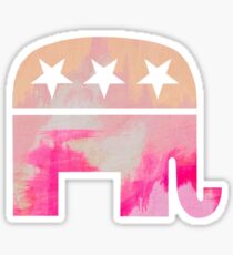 Pegatina Elefante republicano rosa