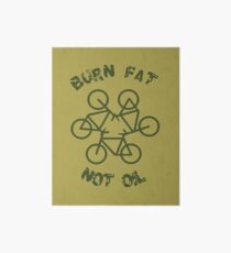 Burn Fat Not Oil Recycle Code Parody Green Graphic Art Board