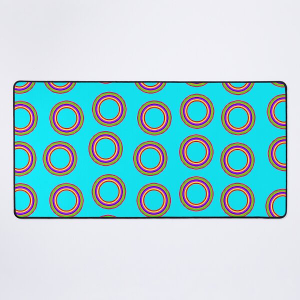 Item preview, Rainbow Circle Pattern on Blue Background Large Sized Repeating Pattern designed and sold by Nicolette Olivier.