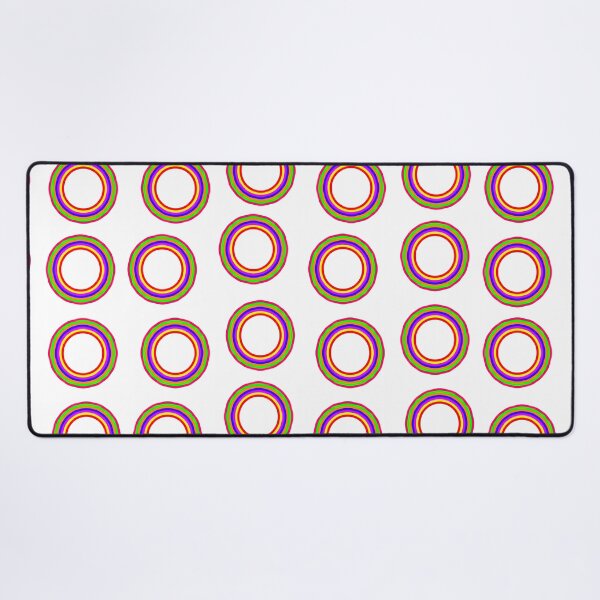 Item preview, Rainbow Circle Pattern on White Background Large Sized Repeating Pattern designed and sold by Nicolette Olivier.