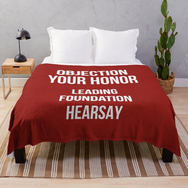 Item preview, Objection Your Honor... Leading... Foundation... Hearsay... (Red BG) designed and sold by FilipeFerreira.