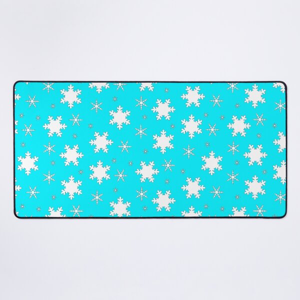 Item preview, Falling Snowflakes on Blue Background Small Sized Repeating Pattern designed and sold by Nicolette Olivier.