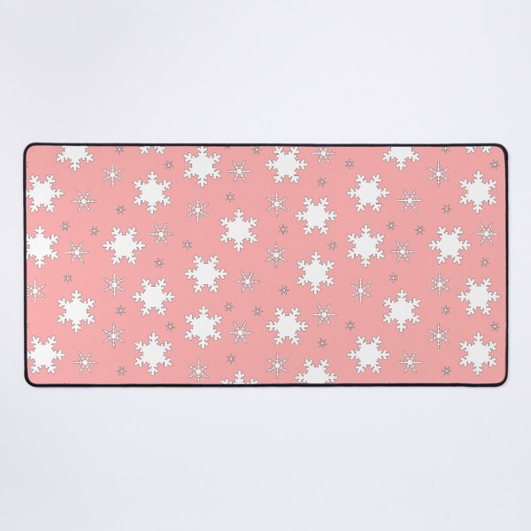 Item preview, Falling Snowflakes on Pink Background Small Sized Repeating Pattern designed and sold by Nicolette Olivier.