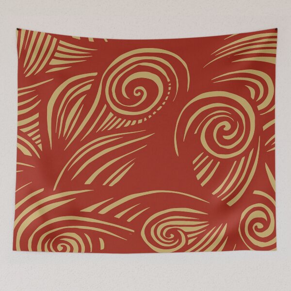Item preview, waves (red/gold) designed and sold by hdconnelly.