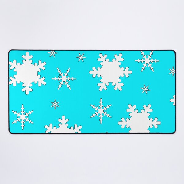 Item preview, Falling Snowflakes on Blue Background Large Sized Repeating Pattern designed and sold by Nicolette Olivier.