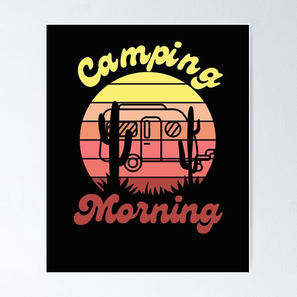 Item preview, Camping Morning Retro Sunset designed and sold by RedSparkle.