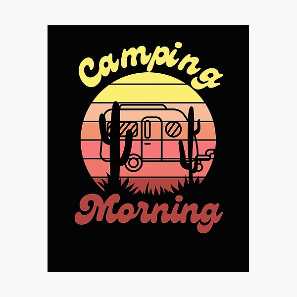 Item preview, Camping Morning Retro Sunset designed and sold by RedSparkle.