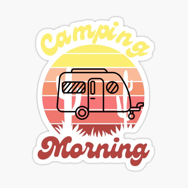 Item preview, Camping Morning Retro Sunset designed and sold by RedSparkle.