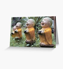 Small Buddha Statues Greeting Card